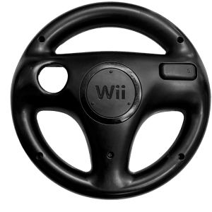 GENUINE NINTENDO Wii Mario Kart Wheel *ALL BLACK EDITION*