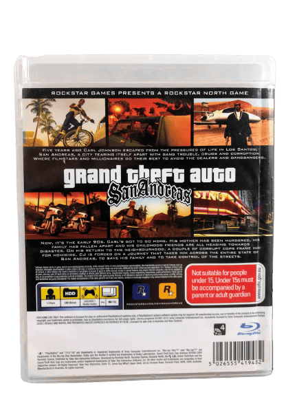 Grand Theft Auto: SAN ANDREAS (PS3) *INCLUDES MANUAL* Appleby Games