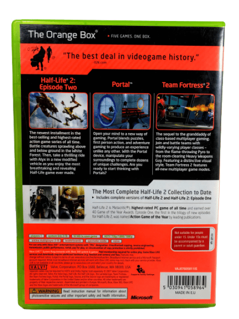 Half-Life 2 The ORANGE BOX (Half Life 2) XBox 360 *MINT COMPLETE* - Image 4