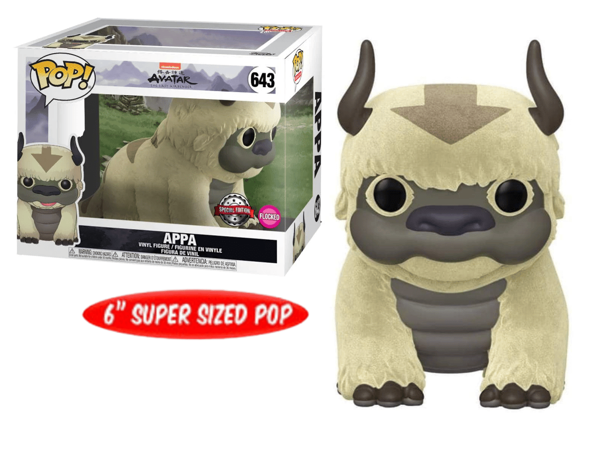Funko Pop! Avatar The Last Airbender - Appa Flocked 6" Jumbo Pop