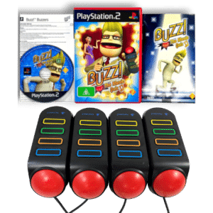 BUZZ! The Music Quiz (PS2) + Buzzers