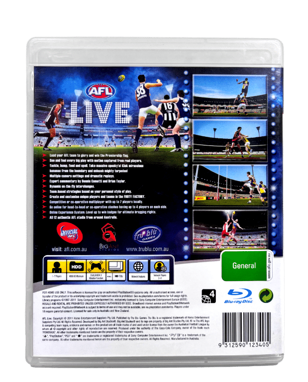 AFL Live (Australian Football League Live) PS3