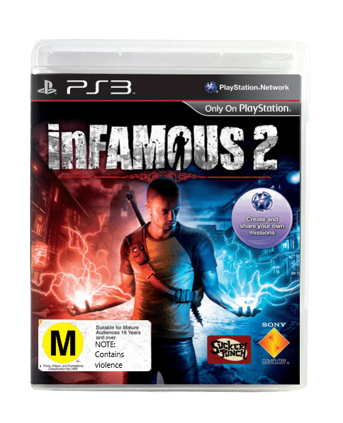 Infamous 2 (Original Print - Reversible Cover) PS3 *MINT COMPLETE* - Image 3