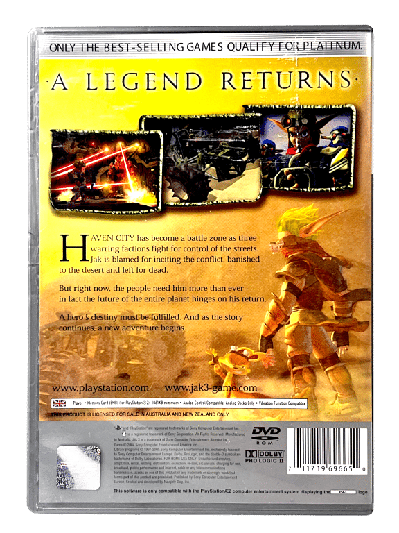 JAK 3 PS2 game