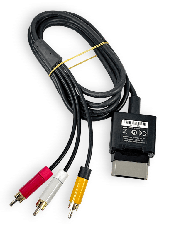 OFFICIAL MICROSOFT Xbox 360 AV Cable (V2 - BLACK)