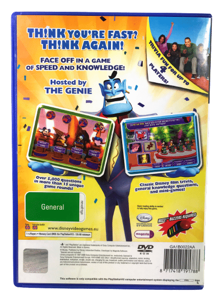 Buzz JUNIOR Disney Think Fast (PS2) *BUZZERS + GAME SET! - Image 13