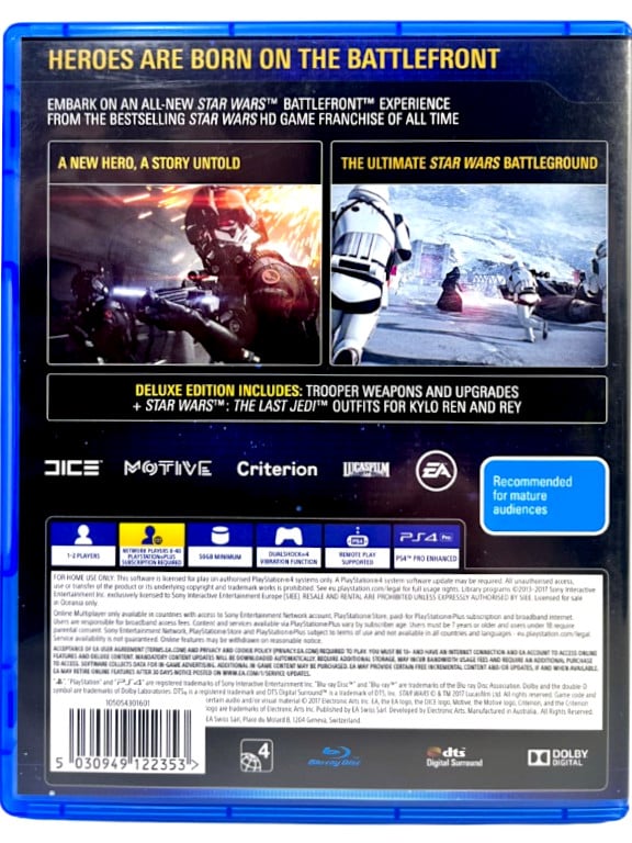 Star Wars Battlfront II - Édition Dlux Soldat d'Élit (PS4