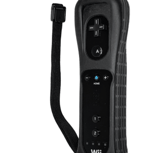 GENUINE NINTENDO Wii Remote (BLACK) + Strap + Silicone Sleeve