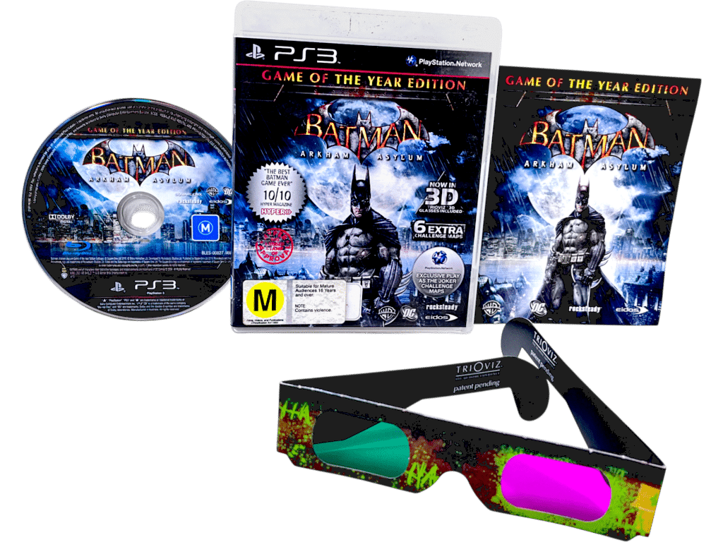 Batman Arkham Asylum Game Of The Year Edition (PS3 3D GLASSES EDITION)