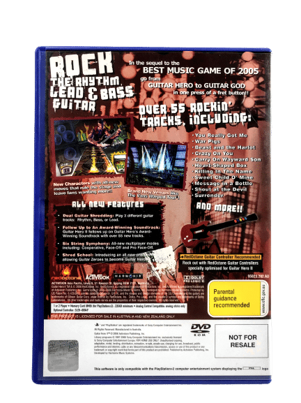 Guitar Hero II (Guitar Hero 2) PS2 *EXCELLENT & COMPLETE* - Image 3