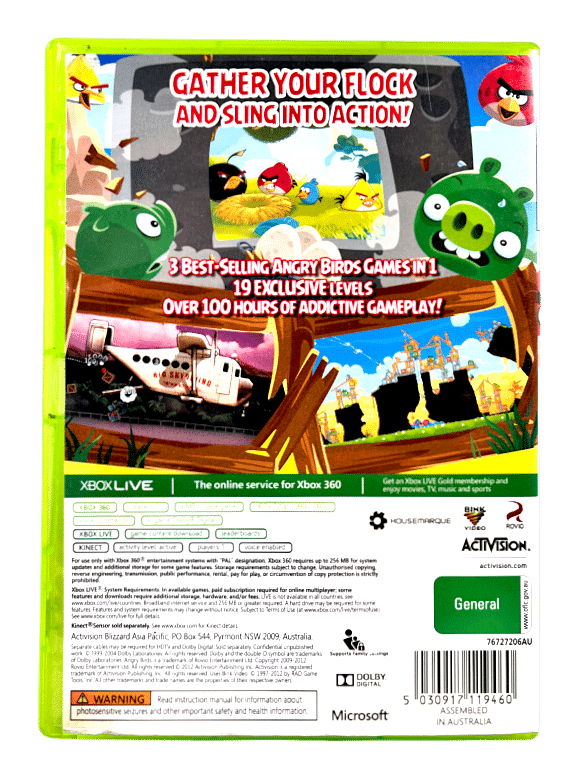 ANGRY BIRDS TRILOGY (XBox 360) *MINT COMPLETE* Appleby Games