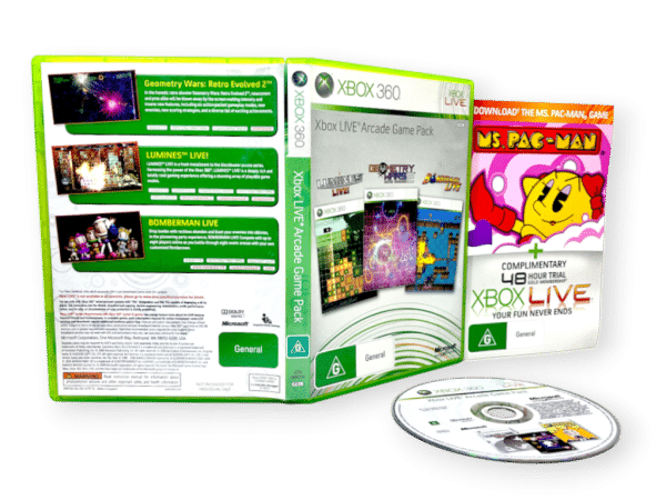 Xbox Live ARCADE GAME PACK Xbox 360 (Lumines + Bomberman + Geometry Wars)