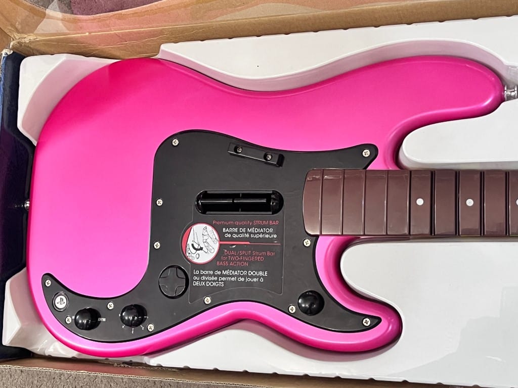 Rock Band 3 Fender Precision Bass Guitar HOT PINK