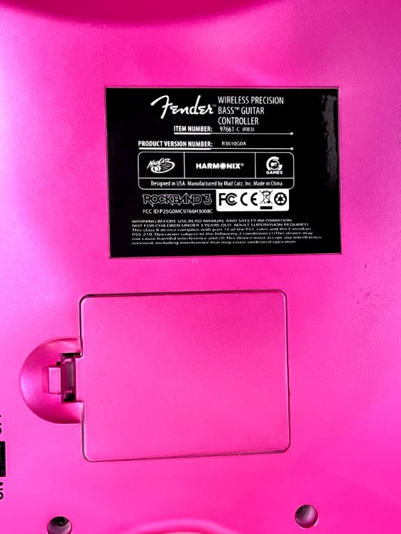 Rock Band 3 Fender Precision Bass Guitar HOT PINK