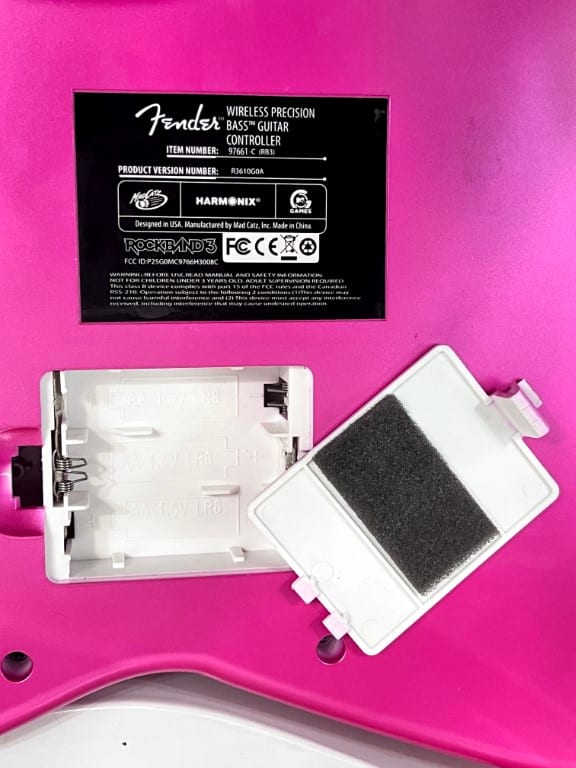 Rock Band 3 Fender Precision Bass Guitar HOT PINK