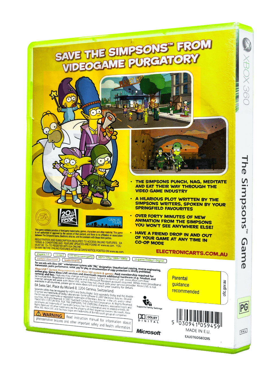 The SIMPSONS Game (XBox 360 RARE) *MINT COMPLETE* Appleby Games