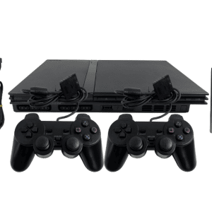 PS2 Slim *COMPLETE SET + 2 CONTROLLERS*