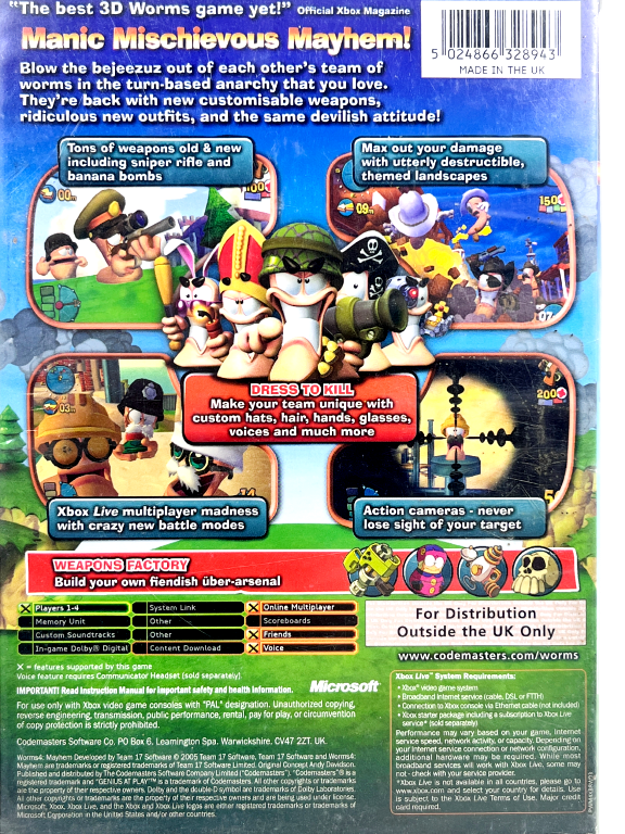 WORMS 4 Mayhem (XBox)