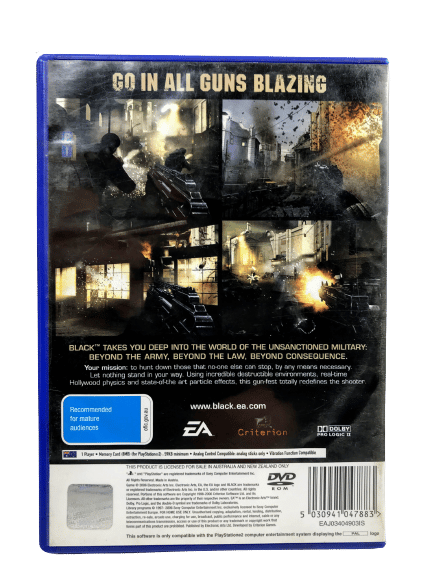 BLACK The Video Game (Original Print) *COMPLETE* - Image 4