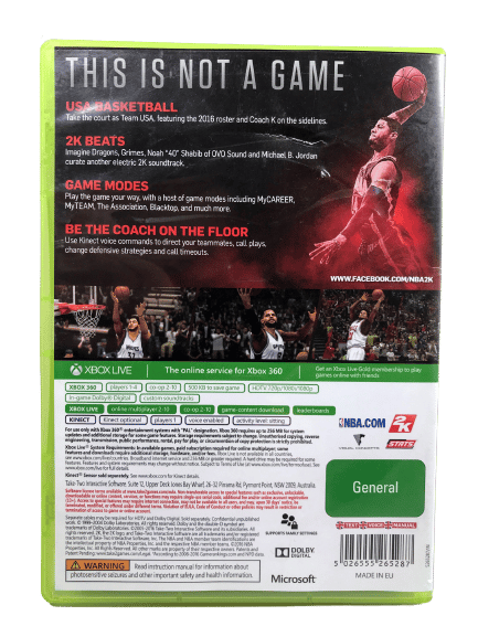 NBA 2K17 (XBox 360) *MINT COMPLETE* Appleby Games