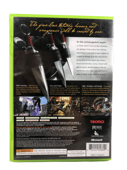 NINJA GAIDEN II (Ninja Gaiden 2) Xbox 360 *MINT COLLECTOR'S* - Image 2