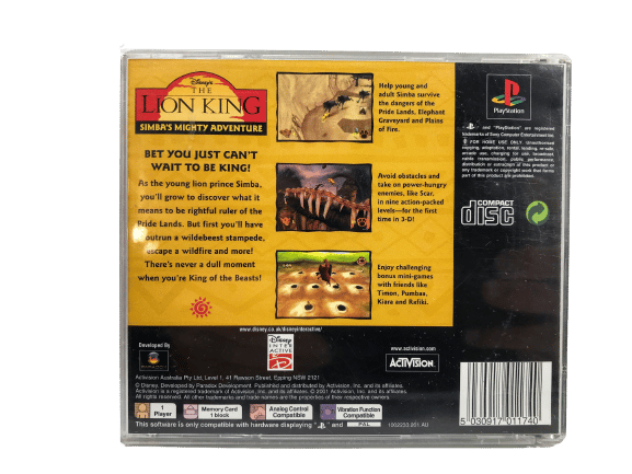 Lion King: Simba's Mighty Adventure (PS1) *MINT COMPLETE* - Image 3