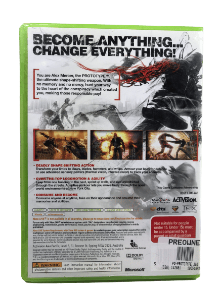 PROTOTYPE (XBox 360) *COMPLETE* - Image 7
