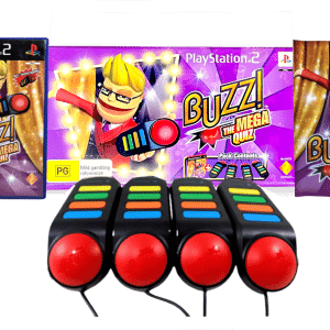 BUZZ! The Mega Quiz PS2 *COMPLETE BOX SET - RARE CHRISTMAS GIFT!