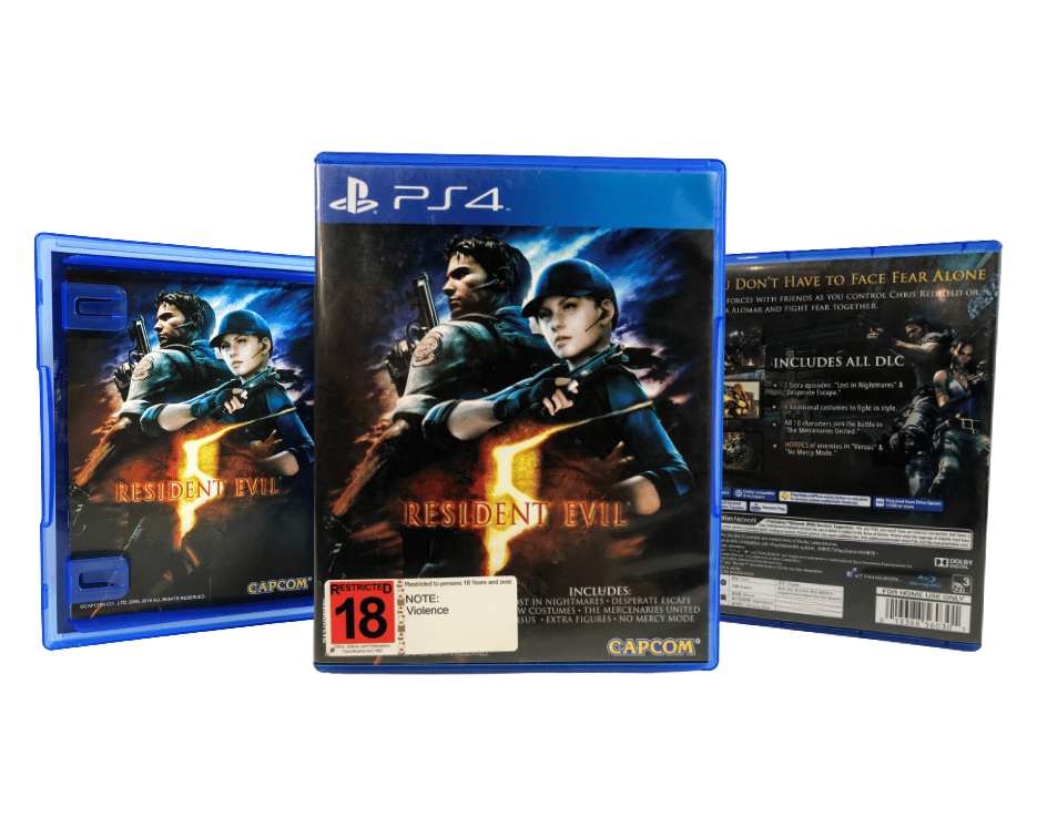 RESIDENT EVIL 5 HD (PS4) *MINT COMPLETE*