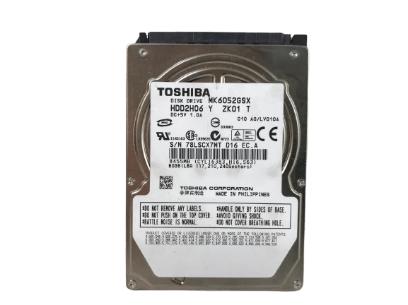 Toshiba 60 GB, Internal, 5400 RPM (MK6052GSX) Hard Drive - Image 2