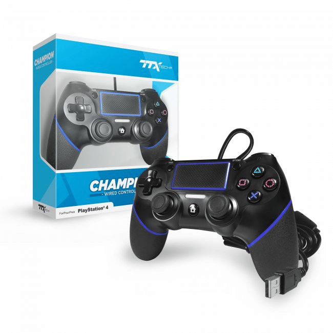PS4 TTX Tech Champion Wired Controller - Black (New) - Image 2
