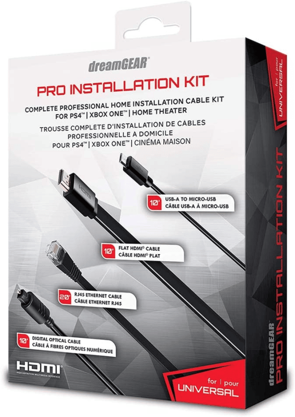 PS4 / XBox One FOUR CABLE BOX SET (Micro USB + Ethernet + Toslink Optical + HDMI) - Image 3