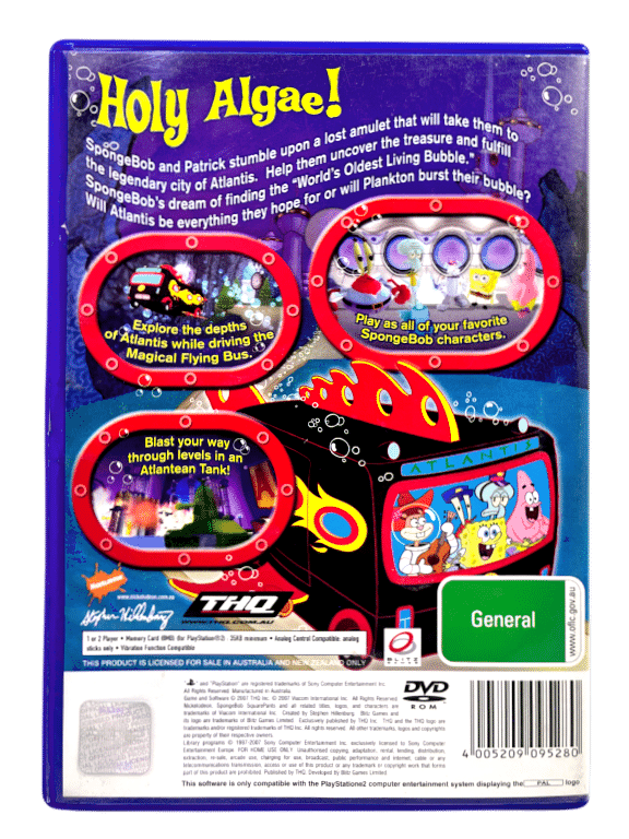 Spongebob Squarepants Spongebob's Atlantis Squarepantis PS2
