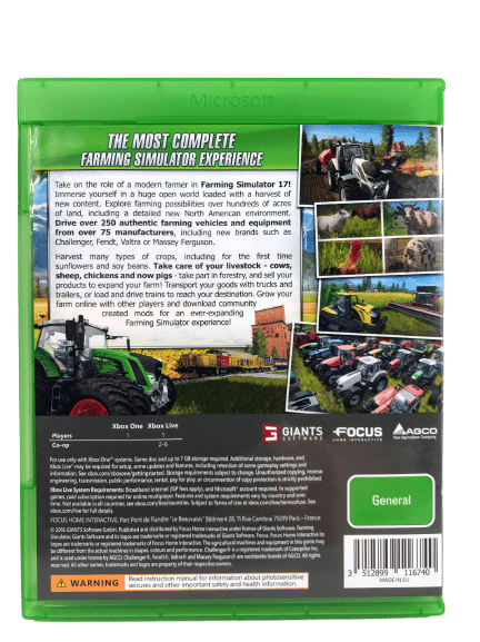 FARMING SIMULATOR 17 (XBox One) *MINT COMPLETE* - Image 7
