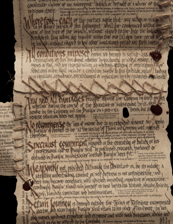 WETA LOTR Burglar Contract of Bilbo Baggins - Mini - Image 2