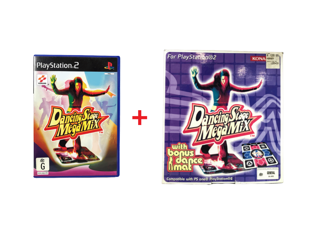 Dancing Stage Mega Mix with Bonus Dance Mat *COMPLETE BOX SET*