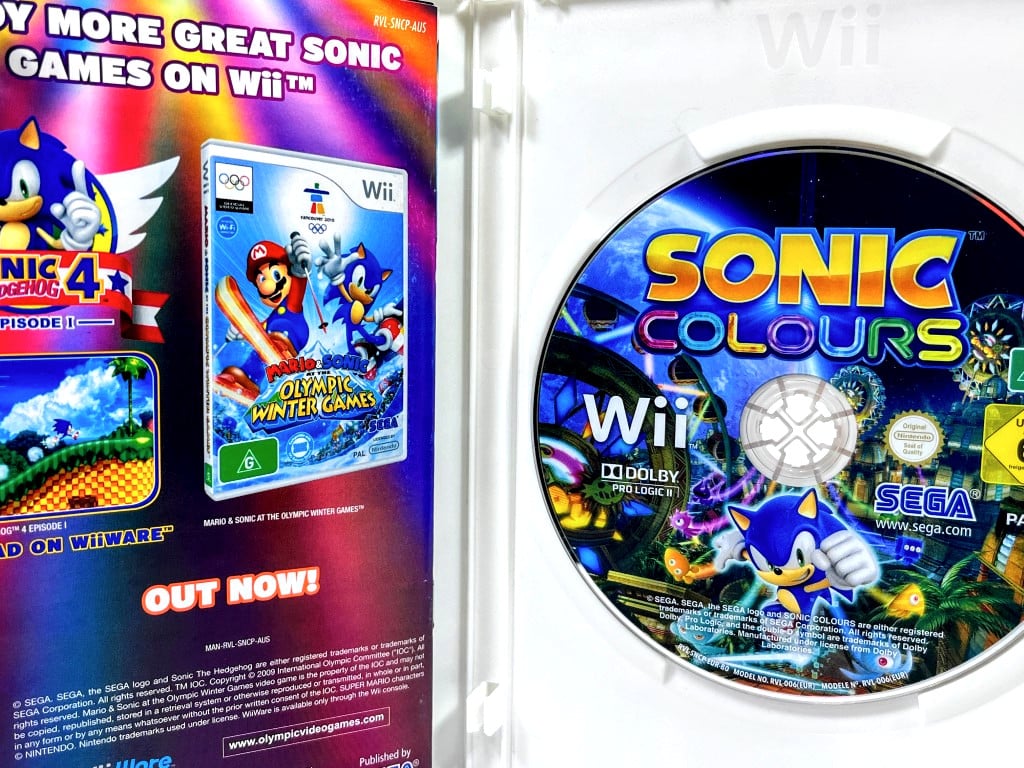 SONIC COLOURS (Sonic Colors) Wii *COMPLETE* Appleby Games