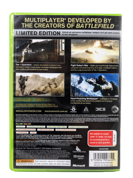 Medal of Honor LIMITED EDITION (XBox 360) *INCLUDES LIMITED EDITION DISC* - Image 5