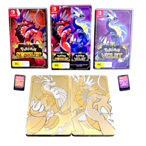 Pokemon Scarlet + Pokemon Violet BOXED STEEL COLLECTOR'S BUNDLE