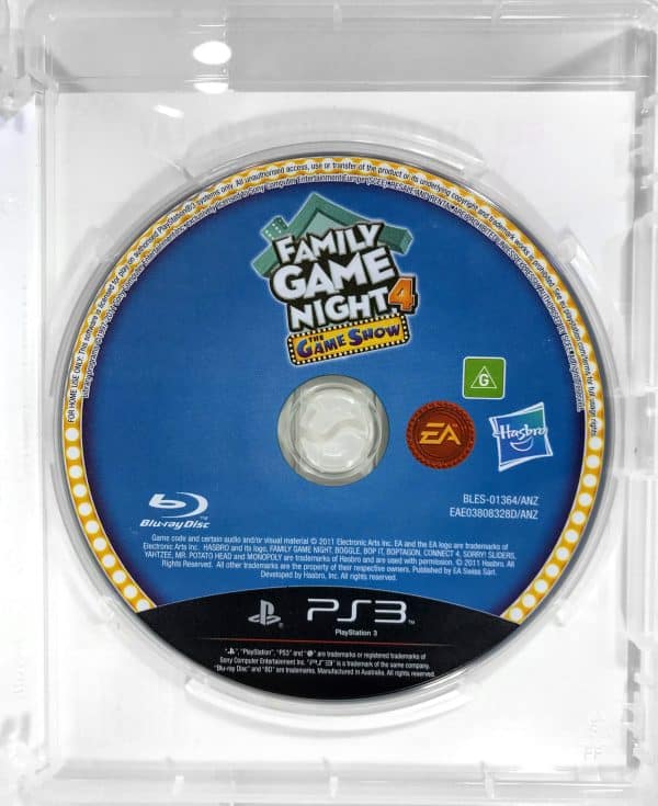 The HASBRO Family Game Night 4 (PS3 - RARE) *MINT COMPLETE* - Image 5