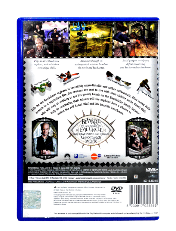 Lemony Snicket's A Series Of Unfortunate Events (PS2)