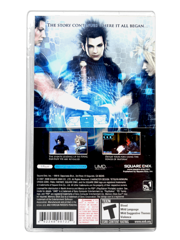 CRISIS CORE Final Fantasy VII (PSP ALTERNATE PRINT)