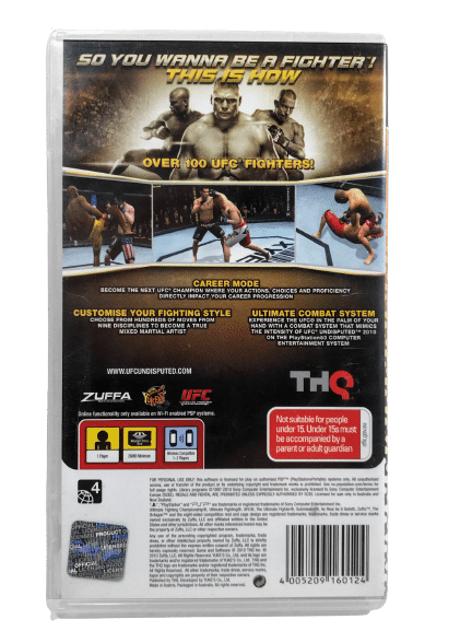 UFC UNDISPUTED 2010 (PSP) *MINT COMPLETE* - Image 2
