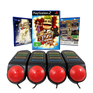 Buzz The Music Quiz PlayStation 2 game with PlayStation Buzzers