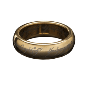 The One Ring (with runes) - Gold Plated Tungsten, Size 12