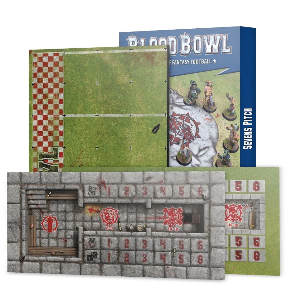 WARHAMMER Sevens Pitch: Double-sided Pitch and Dugouts for Blood Bowl Sevens