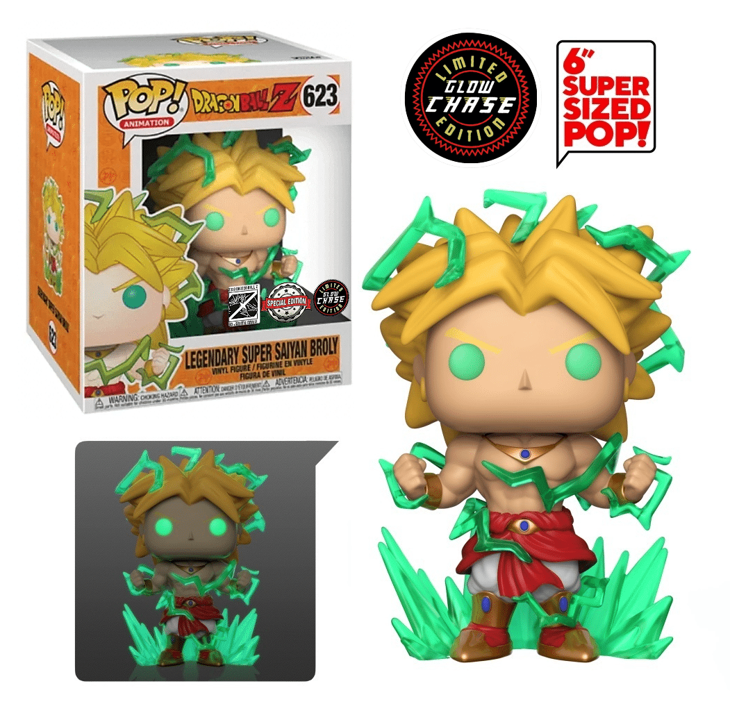 Funko Pop! Vinyl: Dragon Ball Z Legendary Super Saiyan Broly 6" SUPER-SIZED CHASE GLOW
