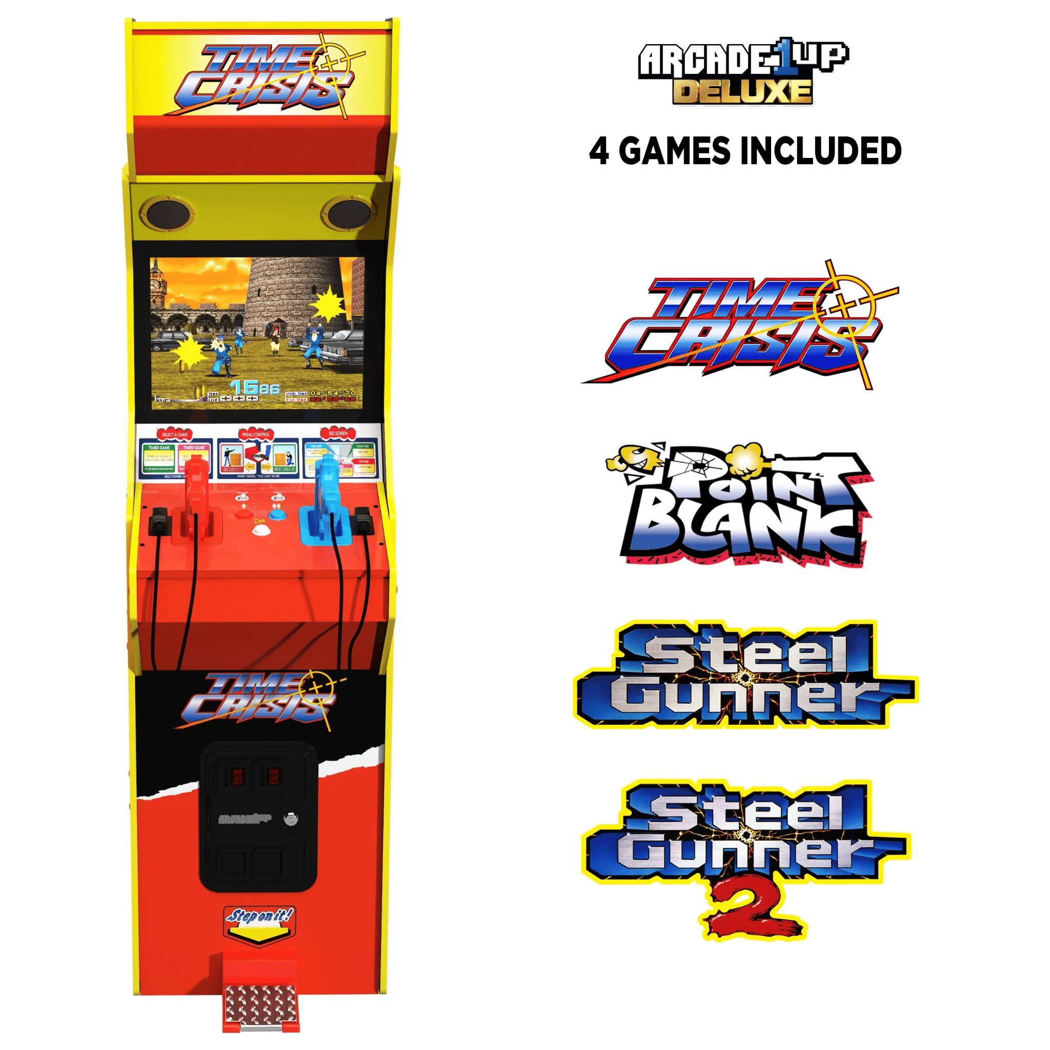 RETRO Arcade1Up TIME CRISIS Deluxe Arcade Machine 4-in-1 Game - Image 3