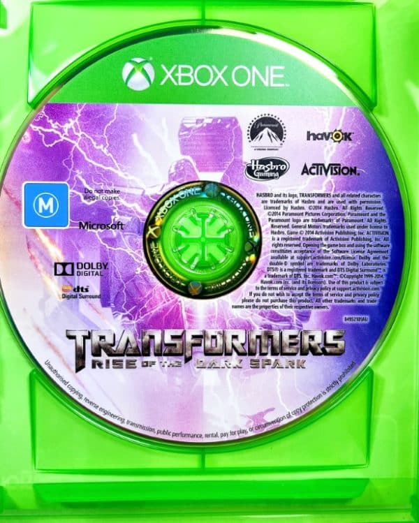 TRANSFORMERS RISE OF THE DARK SPARK XBox One Game