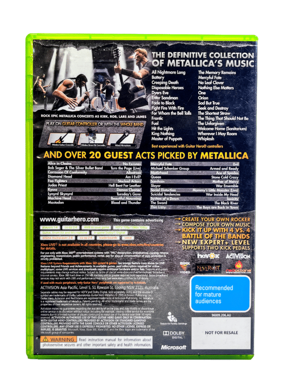 Guitar Hero METALLICA (Xbox 360)